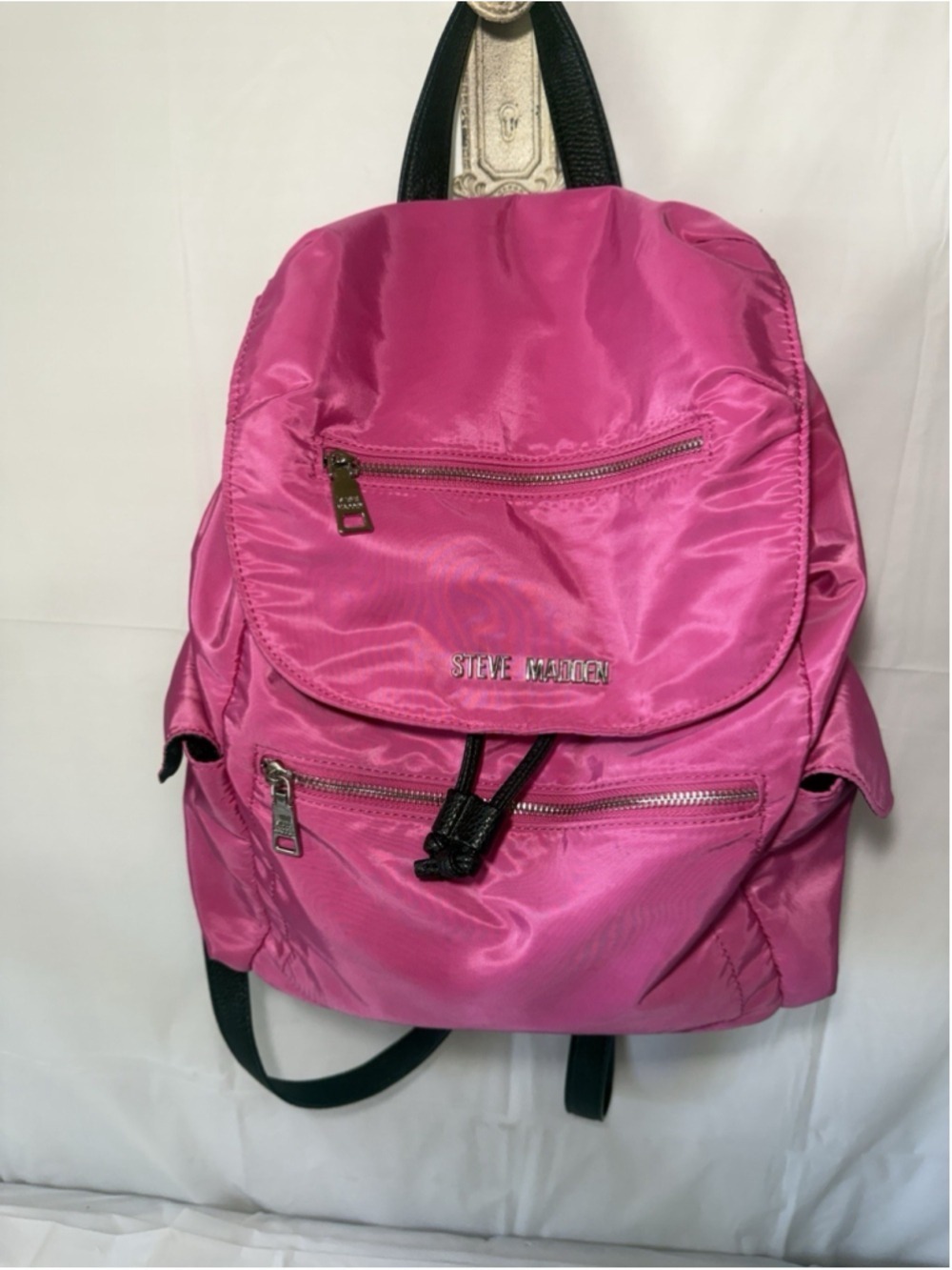 STEVE Madden Backpack HOT Pink WITH WRISTLET POUCH - Picture 3 of 16